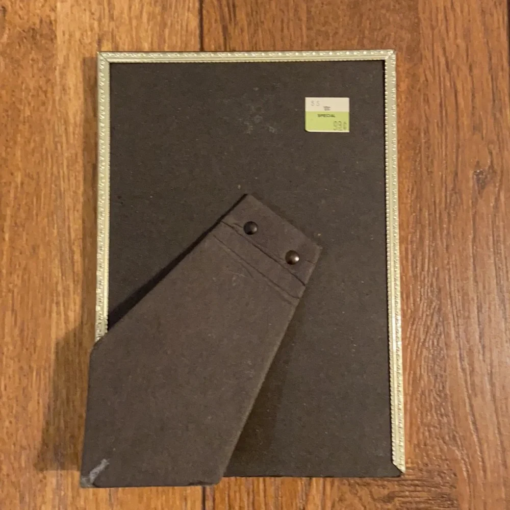 Vintage Gold Colored Pressed Metal Frame